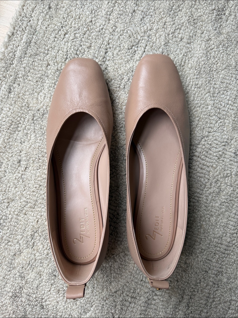 Naturalizer 27 Edit Carla Nude Leather Flats